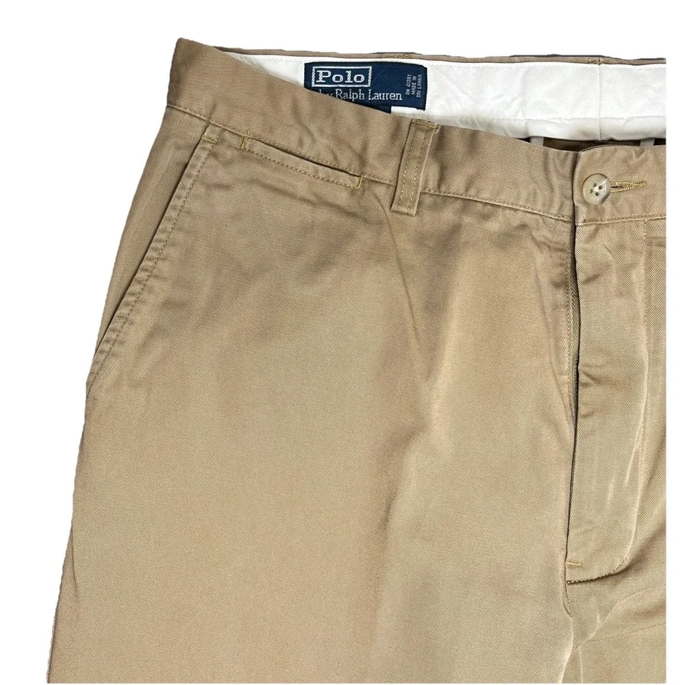 Polo Ralph Lauren Mens Classic Fit Chino Khaki Straight Leg Pants 35x30 Tan